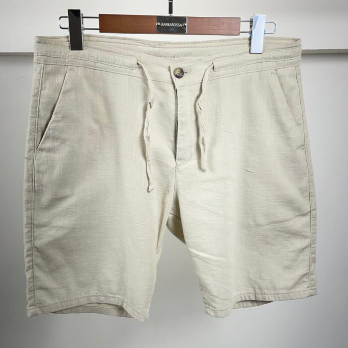 Keten Pamuk Karışımı Erkek Şort